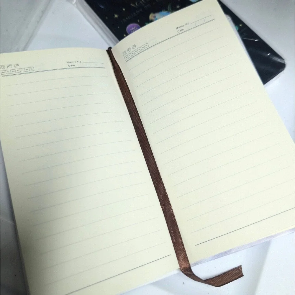 2 Aquarius Zodiac Constellation‎ Journal Notebook with Crystals Design